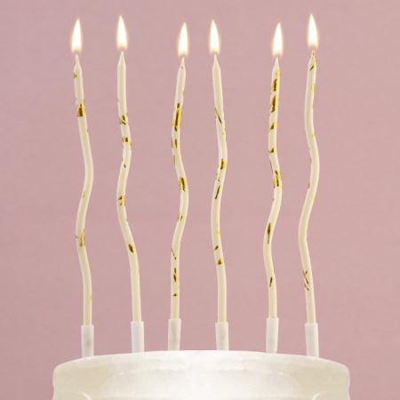 Свечи в торт "Для твоего праздника", белые, 10 шт.   